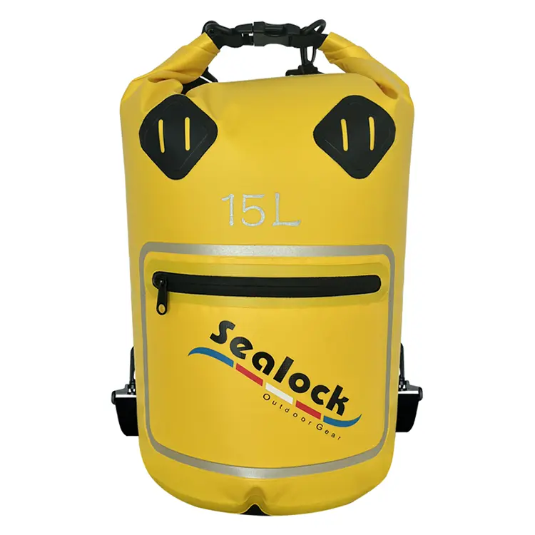 Borsa impermeabile IPX7 da 15 l/20 l con finestra trasparente e separazione asciutto-bagnato