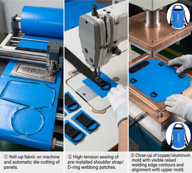 Processo di produzione di sacchetti asciutti: dal taglio del materiale alla saldatura RF
