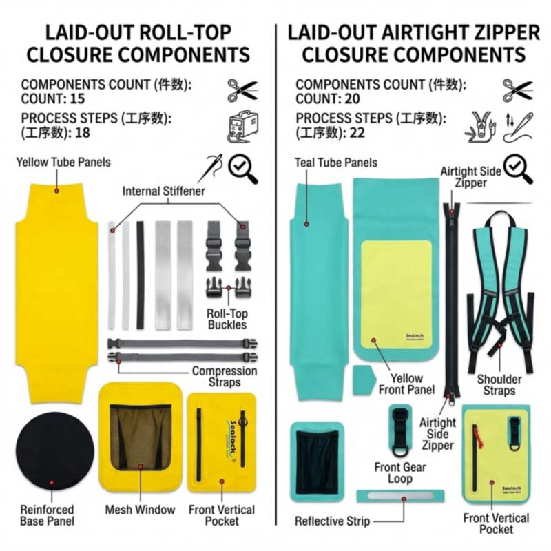 Zaini impermeabili roll top: caratteristiche e vantaggi produttivi