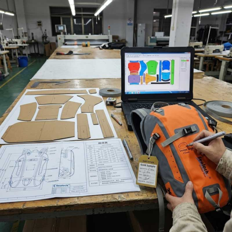 Spiegazione del processo di produzione dello zaino impermeabile