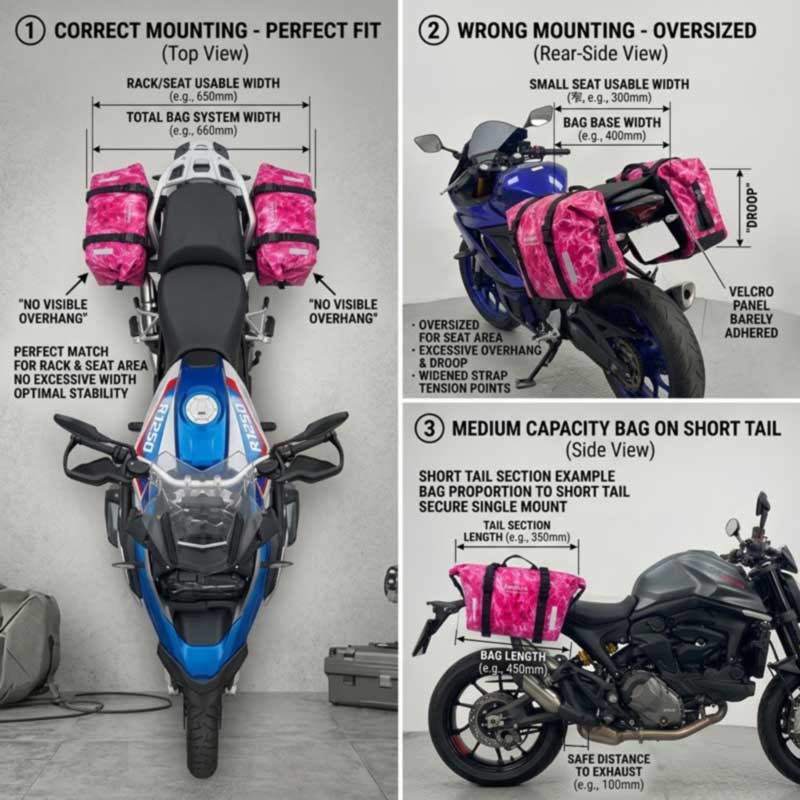Produttore di borse posteriori per moto per progetti OEM