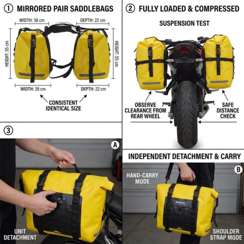 Produttore di borse laterali per motociclette per marchi di motociclette avventurose