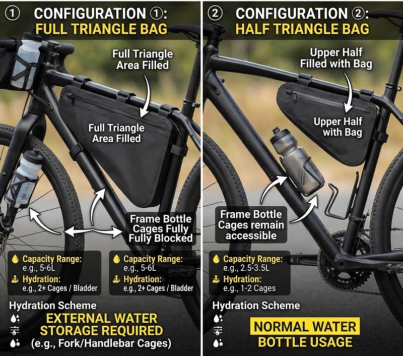 Produttore di borse per telaio per bici per marchi di bikepacking