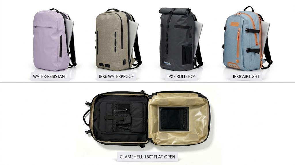 Produttore di zaini per laptop impermeabili: pacchetti per pendolari e aziendali per marchi