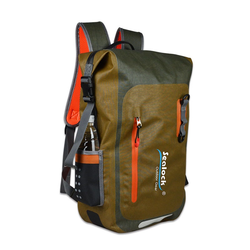 Zaino impermeabile roll top da 20 litri con custodia per laptop per spostamenti e viaggi