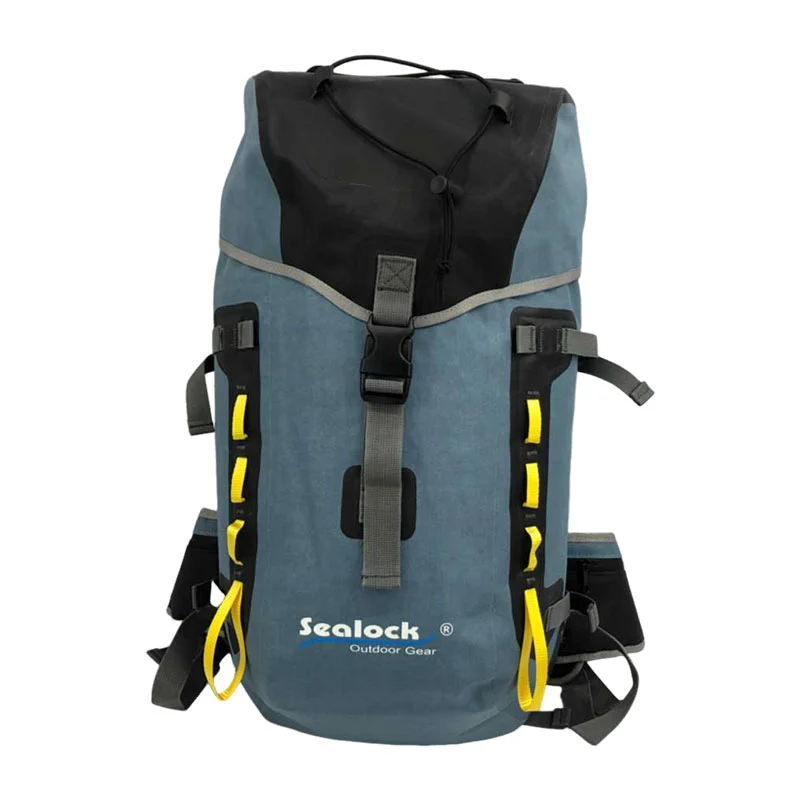 Zaino tecnico da trekking impermeabile con roll-top e sistema di schienale sospeso