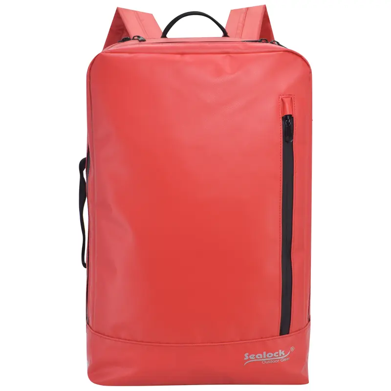 Zaino per laptop da lavoro resistente all'acqua con cerniera bidirezionale e custodia per trolley